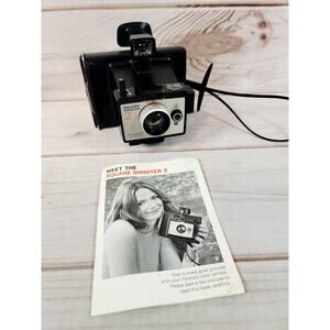 Vintage 1970s Polaroid Square Shooter 2 Black Instant Land Camera Tested
